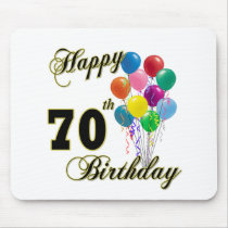 Happy 70th Birthday Gifts and Birthday Apparel Mousepads