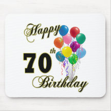 Happy 70th Birthday Gifts and Birthday Apparel Mousepads