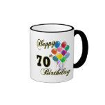 Happy 70th Birthday Gifts and Birthday Apparel Mugs