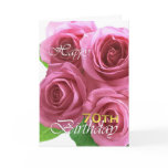 Happy 70th birthday, pink roses cards