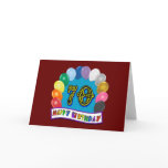 Happy 70th Birthday with Balloons Card