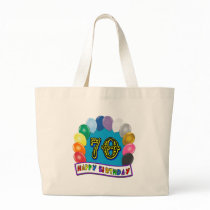 Happy 70th Birthday with Balloons Tote Bags