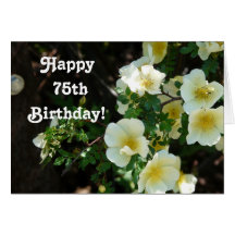 Happy 75th(age here) Birthday-Floral Greeting Cards