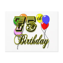 Happy 75th Birthday Celebration Post Cards