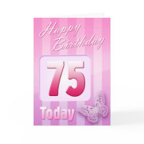 Happy 75th Birthday Grand Mother Great-Aunt Mum Greeting Card