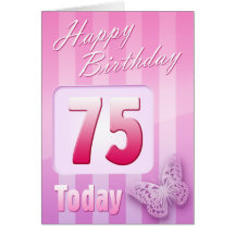 Happy 75th Birthday Grand Mother Great-Aunt Mum Greeting Card