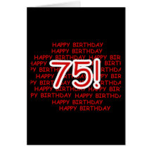 Happy 75th Birthday Greeting Card