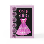 Happy 7th Birthday Princess - Pink Dress & Candles