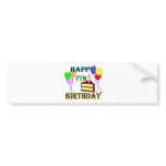 Happy 7th Birthday with Cake, Balloons and Candle bumper stickers