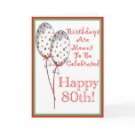 Happy 80th Birthday Card