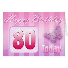 Happy 80th Birthday Grand Mother Great-Aunt Mom Greeting Card