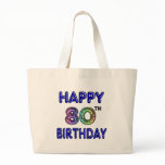 Happy 80th Birthday Tote Bag