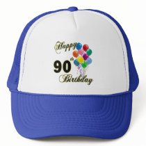 Happy 90th Birthday Gifts and Birthday Apparel Hat
