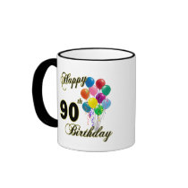 Happy 90th Birthday Gifts and Birthday Apparel Coffee Mugs