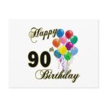 Happy 90th Birthday Gifts and Birthday Apparel Postcard