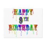 Happy 9th Birthday Shirts, Birthday Mugs and more Postcards