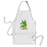 happy alligator crocodile cartoon dancing apron