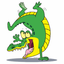 happy alligator crocodile cartoon dancing photo cut out