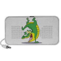 happy alligator crocodile cartoon dancing travel speakers