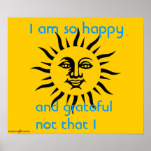 Happy and Grateful Sun Print