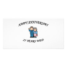 HAPPY ANNIVERSARY 25 PHOTO CARD TEMPLATE