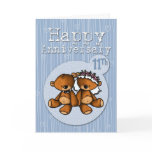 happy anniversary bears - 11 year greeting cards