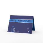 happy anniversary business blue greeting card