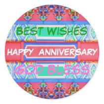 Happy Anniversary - Chinese Lucky Colour Pattern