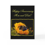 Happy Anniversary mum and dad Boxer Greeting Card