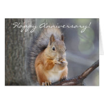 Happy Anniversary Red Squirrel greeting card