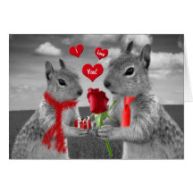 Happy Anniversary Squirrels in Love  Card