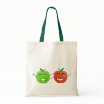 Happy Apple Tote Bags
