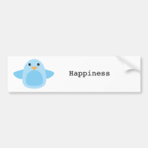 Happy as a Bluebird Bumper Stickers