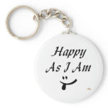 Happy As I Am Tongue Smile Key Chains