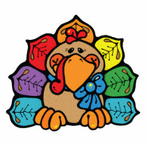 happy autumn turkey cut outs