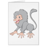 Happy Baboon Monkey Cartoon cards