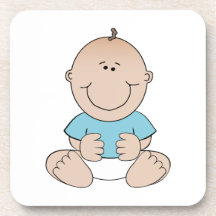 Happy baby cartoon drink coaster