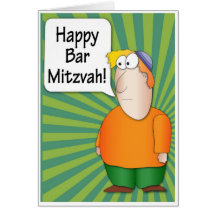 Happy Bar Mitzvah greeting card - Funny Jewish boy