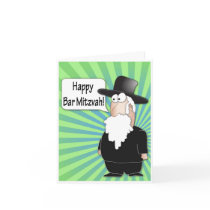 Happy Bar Mitzvah greeting card - Funny Rabbi