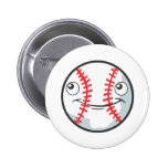 Happy Baseball Sports Ball Pinback Buttons