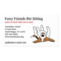 Happy Beagle - Cute Cartoon Dog Business Card Templates