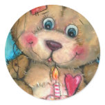 Happy Bear-Day to YOU Round Sticker