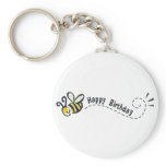 Happy Bee Birthday! keychains