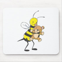 Happy Bee Playing with Teddy Bear