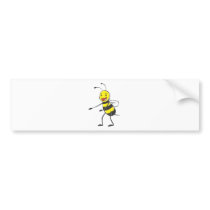 Happy Bee Welcoming You bumper stickers