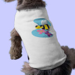 happy bee with pastel flowers pet clothing