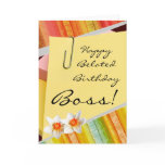 Happy belated birthday boss cards