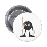 Happy Billiard Eight Ball Button