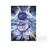 Happy Birthday 12th, Robot Cat, Techno Modern cards