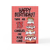 Happy Birthday - 13 Years Old Card